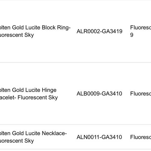 Molten Gold Lucite Alexis Bittar Set - Fluorescent Sky - Picture 10 of 10